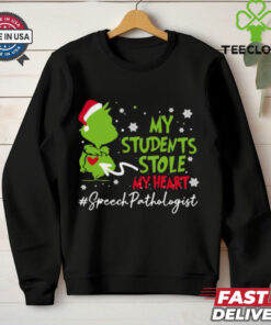 Official The Grinch My Students Stole My Heart #Speech Language Pathologist Christmas 2024 Gift shirt