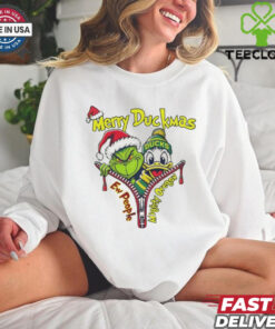 Official The Grinch Oregon Ducks Merry Duckmas Mighty Oregon Christmas Shirt