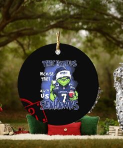 Official The Grinch They Hate Us Because Ain’t Us Seattle Seahawks Christmas Ornament