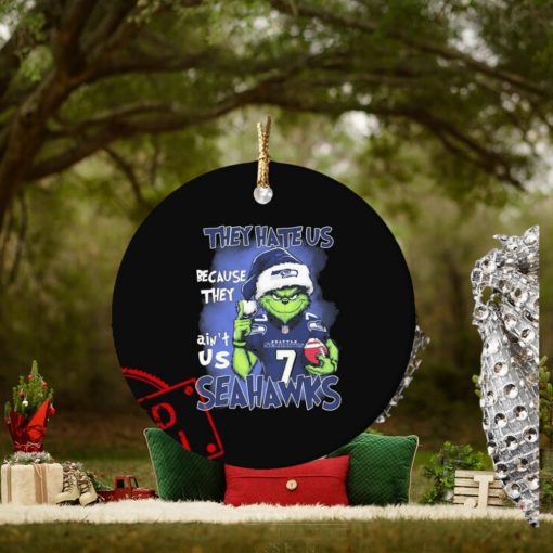 Official The Grinch They Hate Us Because Ain’t Us Seattle Seahawks Christmas Ornament