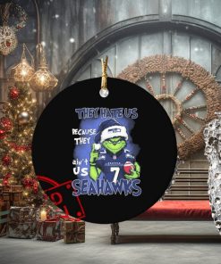 Official The Grinch They Hate Us Because Ain’t Us Seattle Seahawks Christmas Ornament