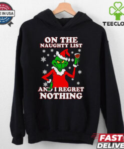 Official The Grinch Wine On The Naughty List And I Regret Nothing Christmas 2024 Shirt