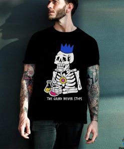 Official The Grind Never Stops Skeleton T Shirt