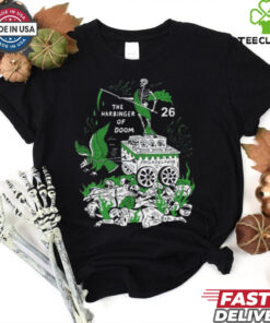 Official The Harbinger Of Doom Birds Philadelphia Eagles NFL 26 Skeleton t shirt