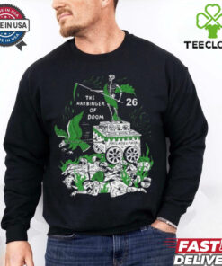 Official The Harbinger Of Doom Birds Philadelphia Eagles NFL 26 Skeleton t shirt