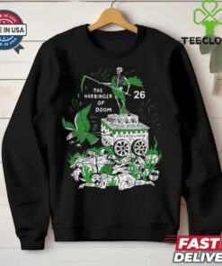 Official The Harbinger Of Doom Birds Philadelphia Eagles NFL 26 Skeleton t shirt