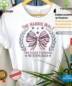 Official The Harris Walz Two Steps Forward No Steps Back Bow USA Flag 2024 Shirt