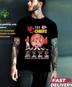 Official The Kansas City Chiefs Signatures Thank You For The Memories T Shirt