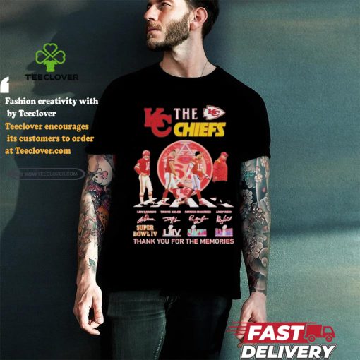 Official The Kansas City Chiefs Signatures Thank You For The Memories T Shirt