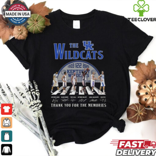 Official The Kentucky Wildcats 1903 2025 Signatures Thank You For The Memories 2024 Shirt
