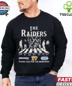 Official The Las Vegas Raiders Signature Thank You For The Memories Unisex T shirts
