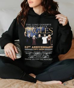 Official The Long Goodbye Final Tour Eagles Band 53rd Anniversary 1971 2024 Thank You For The Memories Signatures Shirt