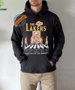 Official The Los Angeles Lakers 77 Years 1947 2024 Signatures Thank You For The Memories shirt