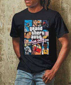 Official The Man Wearing Grand Theft Auto Vice City Games Poster t hoodie, sweater, longsleeve, shirt v-neck, t-shirt