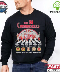Official The Nebraska Cornhuskers 135 Years 1890 2025 Signature Thank You For The Memories Signature Shirt