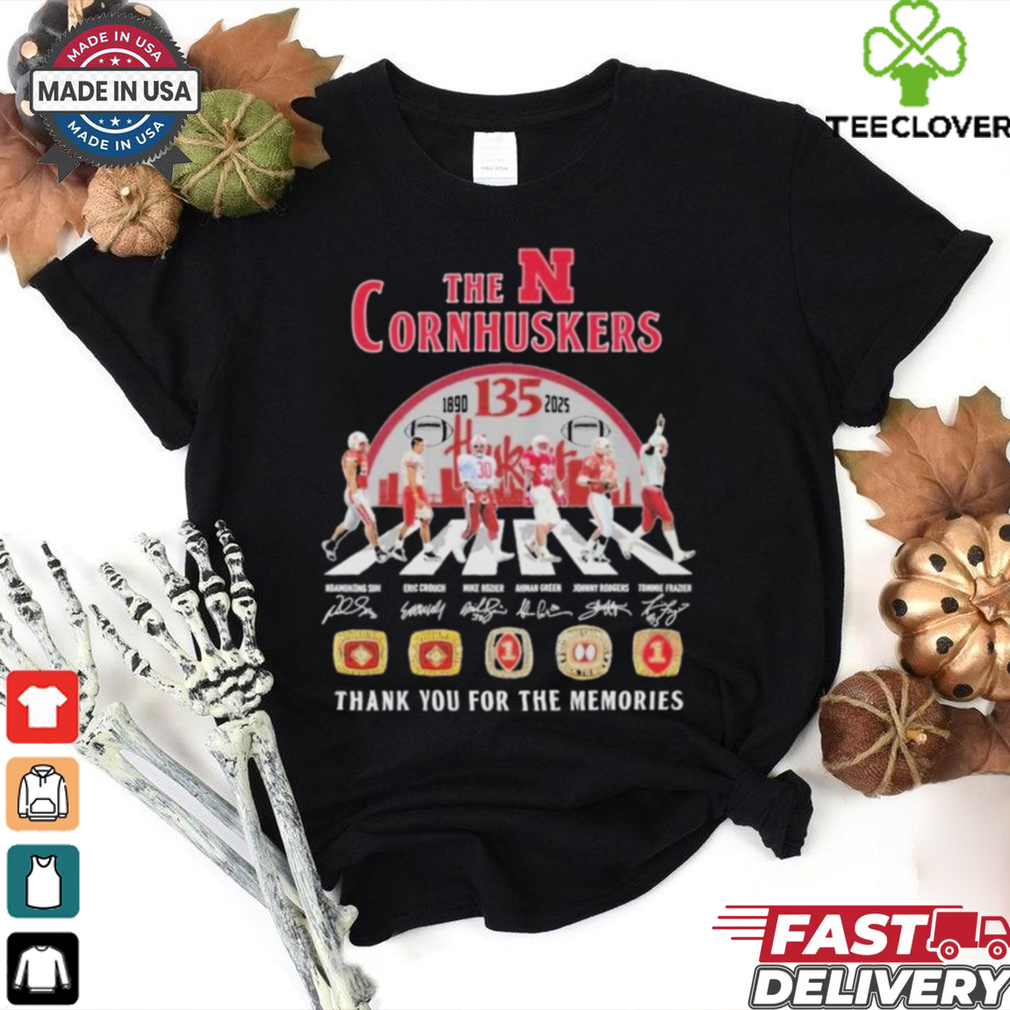 Official The Nebraska Cornhuskers 135 Years 1890 2025 Signature Thank You For The Memories Signature Shirt Official The Nebraska Cornhuskers 135 Years 1890 2025 Signature Thank You For The Memories Signature Shirt
