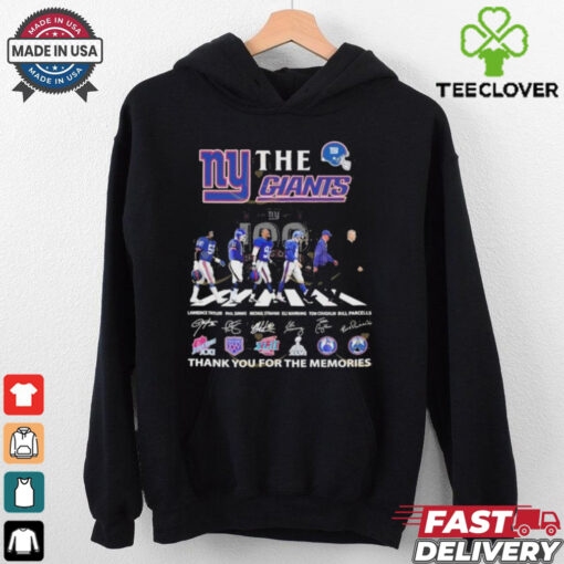 Official The New York Giants 100 Years Signature Thank You For The Memories Signatures T Shirts
