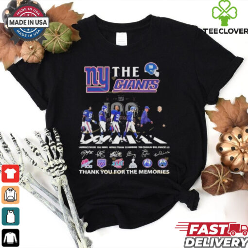 Official The New York Giants 100 Years Signature Thank You For The Memories Signatures T Shirts