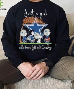 Official The Peanuts Just a girl who loves fall and Dallas Cowboys Shirt