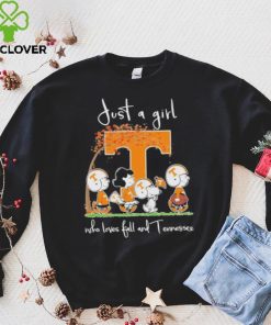 Official The Peanuts Just a girl who loves fall and Tennessee hoodie, sweater, longsleeve, shirt v-neck, t-shirt