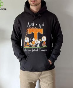 Official The Peanuts Just a girl who loves fall and Tennessee hoodie, sweater, longsleeve, shirt v-neck, t-shirt