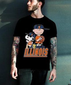 Official The Peanuts Movie Characters Illinois Fighting Illini Baseball Shirt