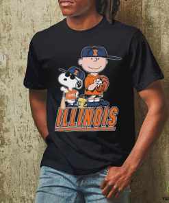 Official The Peanuts Movie Characters Illinois Fighting Illini Baseball Shirt