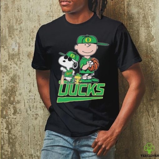 Official The Peanuts Movie Characters Oregon Ducks Baseball Shirt