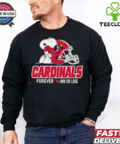 Official The Peanuts Movie Snoopy X Arizona Cardinals Forever Win Or Lose Shirt