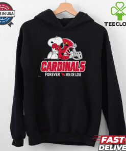 Official The Peanuts Movie Snoopy X Arizona Cardinals Forever Win Or Lose Shirt