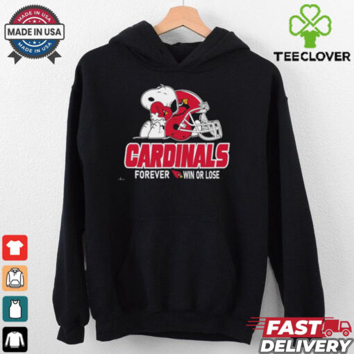 Official The Peanuts Movie Snoopy X Arizona Cardinals Forever Win Or Lose Shirt