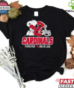 Official The Peanuts Movie Snoopy X Arizona Cardinals Forever Win Or Lose Shirt