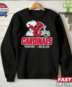Official The Peanuts Movie Snoopy X Arizona Cardinals Forever Win Or Lose Shirt