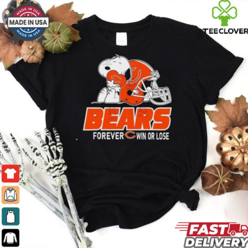 Official The Peanuts Movie Snoopy X Chicago Bears Forever Win Or Lose Shirt