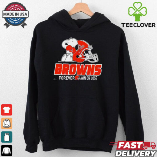 Official The Peanuts Movie Snoopy X Cleveland Browns Forever Win Or Lose Shirt