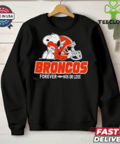 Official The Peanuts Movie Snoopy X Denver Broncos Forever Win Or Lose Shirt