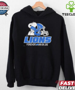Official The Peanuts Movie Snoopy X Detroit Lions Forever Win Or Lose Shirt