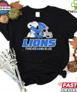 Official The Peanuts Movie Snoopy X Detroit Lions Forever Win Or Lose Shirt