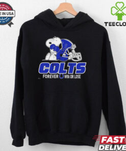 Official The Peanuts Movie Snoopy X Indianapolis Colts Forever Win Or Lose Shirt