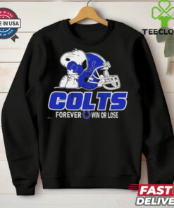 Official The Peanuts Movie Snoopy X Indianapolis Colts Forever Win Or Lose Shirt