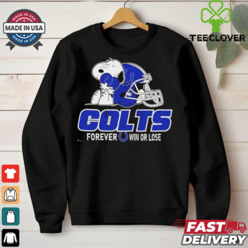 Official The Peanuts Movie Snoopy X Indianapolis Colts Forever Win Or Lose Shirt