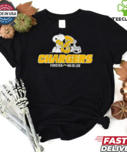 Official The Peanuts Movie Snoopy X Los Angeles Chargers Forever Win Or Lose Shirt
