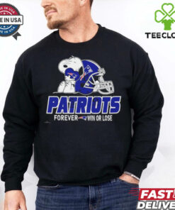Official The Peanuts Movie Snoopy X New England Patriots Forever Win Or Lose Shirt