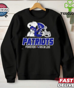 Official The Peanuts Movie Snoopy X New England Patriots Forever Win Or Lose Shirt