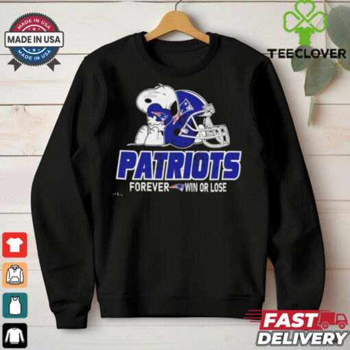 Official The Peanuts Movie Snoopy X New England Patriots Forever Win Or Lose Shirt