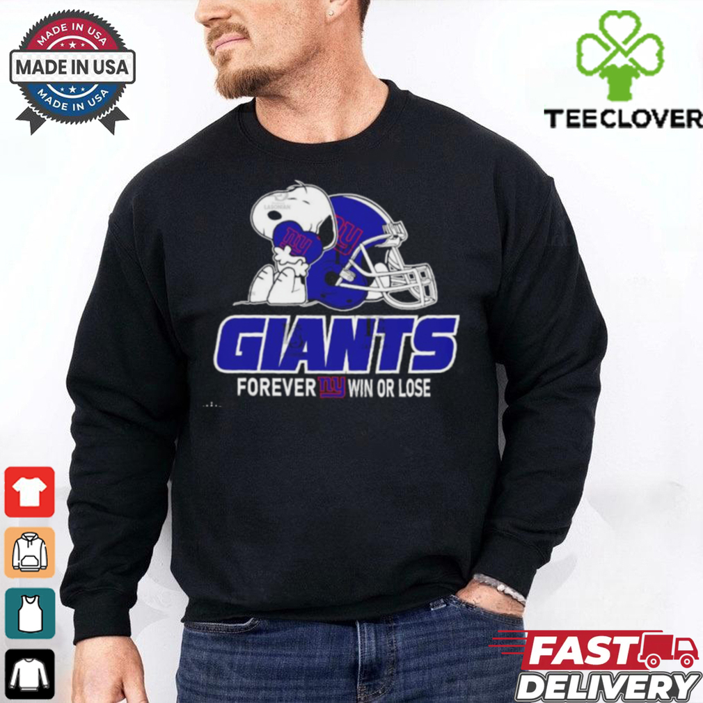 Official The Peanuts Movie Snoopy X New York Giants Forever Win Or Lose Shirt Official The Peanuts Movie Snoopy X New York Giants Forever Win Or Lose Shirt