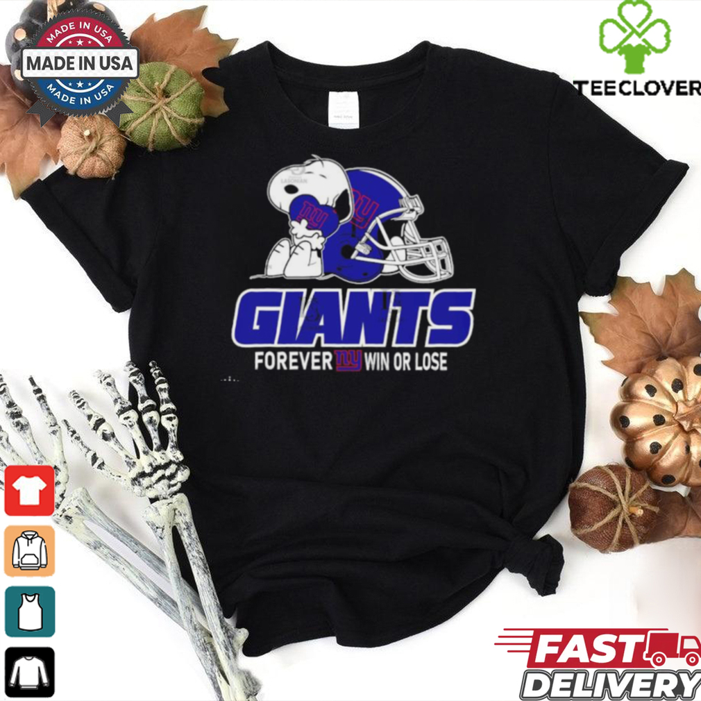 Official The Peanuts Movie Snoopy X New York Giants Forever Win Or Lose Shirt Official The Peanuts Movie Snoopy X New York Giants Forever Win Or Lose Shirt