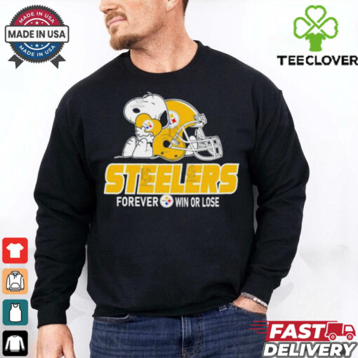 Official The Peanuts Movie Snoopy X Pittsburgh Steelers Forever Win Or Lose Shirt