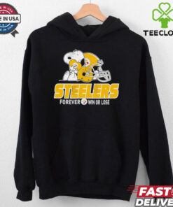 Official The Peanuts Movie Snoopy X Pittsburgh Steelers Forever Win Or Lose Shirt