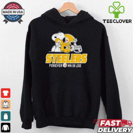 Official The Peanuts Movie Snoopy X Pittsburgh Steelers Forever Win Or Lose Shirt